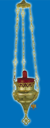 Byzantine Eagle Metal Hanging Vigil Oil Candle Electric